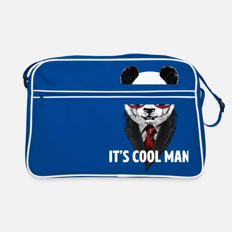 Panda - It's cool man - Geschenkidee Retro Tasche