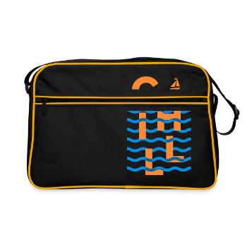 Sommerkälte - Retro Tasche - Schwarz/Gold - Vorne