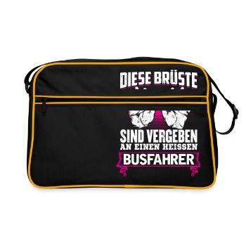 BUSFAHRER - Brüste - Retro Tasche - Schwarz/Gold - Vorne