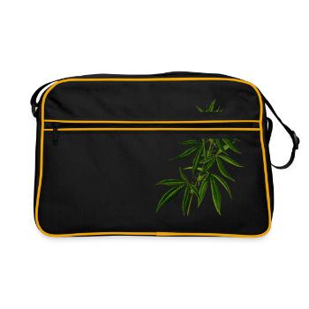 cannabis - Sac Retro - noir/or - Devant