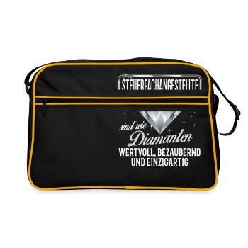 STEUERFACHANGESTELLTE -DM - Retro Tasche - Schwarz/Gold - Vorne