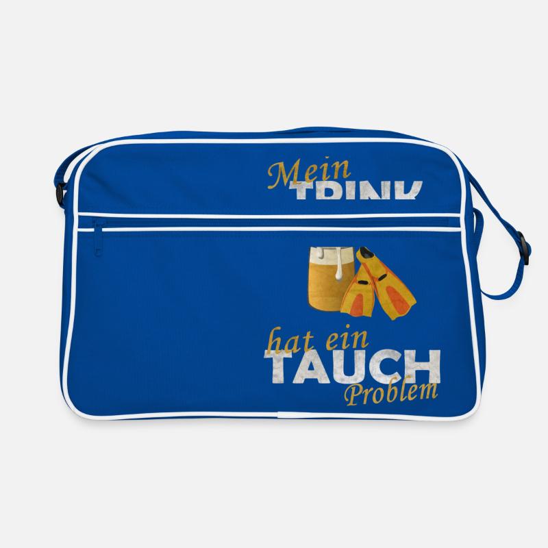 Mein Trink team hat ein Tauch Problem Retro Tasche