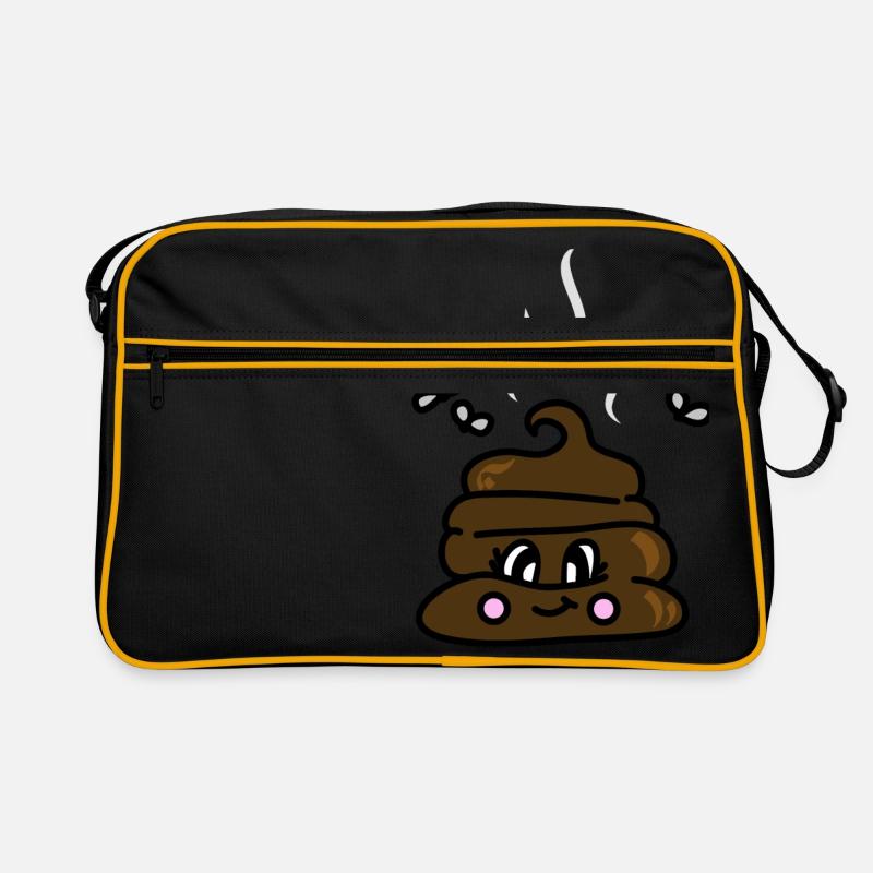 petite petite merde douce, idée de cadeau drôle - Sac Retro - noir/or