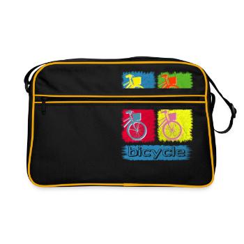 Bicycle Bike Bike Shirt - Sac Retro - noir/or - Devant