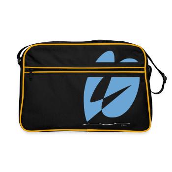 Abstract design the in love raindrops - Retro Bag - black/gold - Front