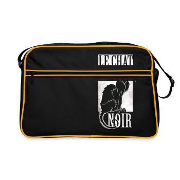 le chat noir chat noir grunge français - Sac Retro - noir/or - Devant