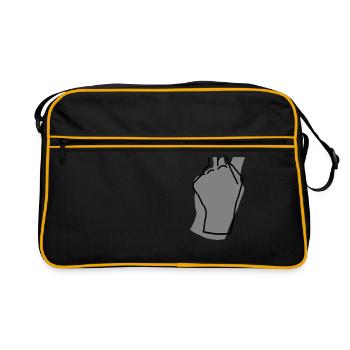 peace grey - Retro Tasche - Schwarz/Gold - Vorne
