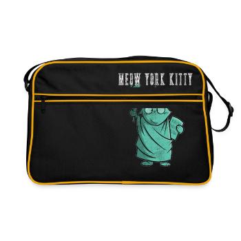 MEOW YORK KITTY - Sac Retro - noir/or - Devant