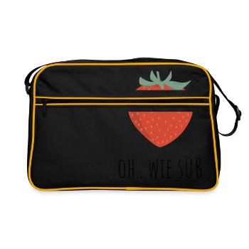 StrawBerry - Retro Tasche - Schwarz/Gold - Vorne