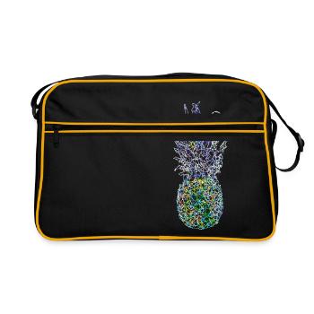 NeonAnanas - Retro Tasche - Schwarz/Gold - Vorne