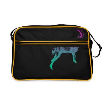Capricorn Hooved Animal Zodiac Capricorn Gams Horn - Retro Bag - black/gold - Front