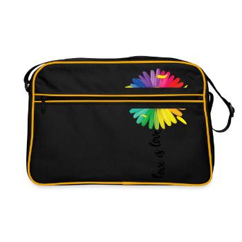 L'amour est l'amour tournesol - Sac Retro - noir/or - Devant