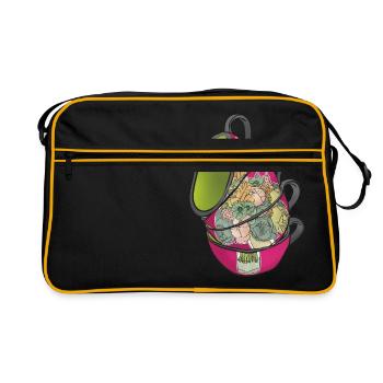 tassesfleurs - Sac Retro - noir/or - Devant