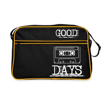 bonne vieille cassette Days blanc - Sac Retro - noir/or - Devant