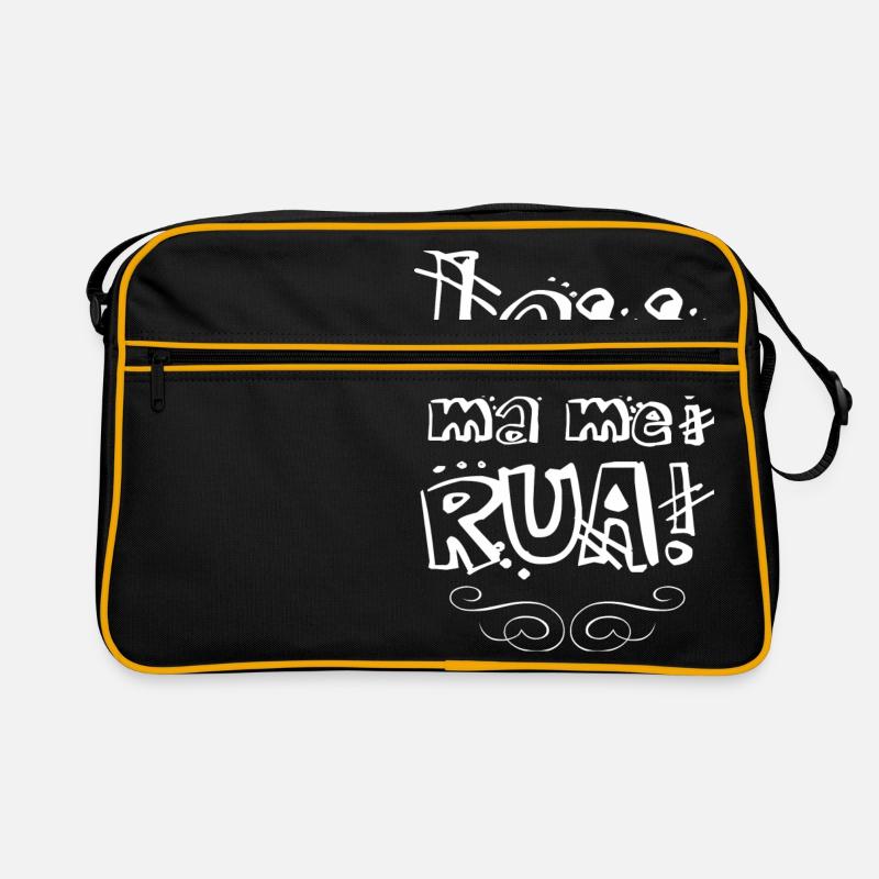 Lass ma mei Rua - weiß Retro Tasche