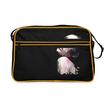 Abstraktes Frauen Model Design - Retro Tasche - Schwarz/Gold - Vorne