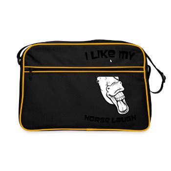 J'aime mon cheval rire - Sac Retro - noir/or - Devant