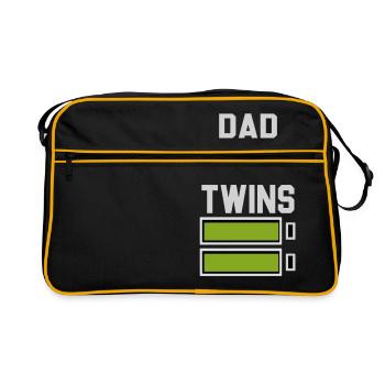Papa jumeaux - Sac Retro - noir/or - Devant