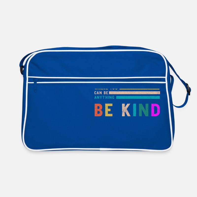 Sei freundlich Retro Tasche