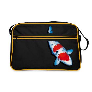 Carpe koi - Sac Retro - noir/or - Devant