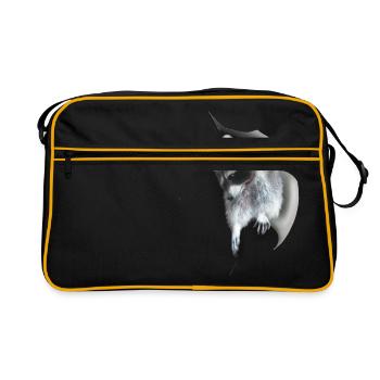 Raccoon attempted escape - Retro Bag - black/gold - Front