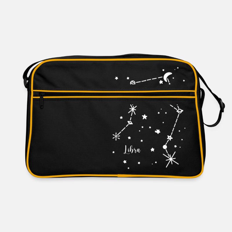 Waage, Libra, Sternzeichen, Himmel, Planet Retro Tasche