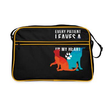 Every Patient Leaves A Pawprint On My Heart - Retro Bag - black/gold - Front
