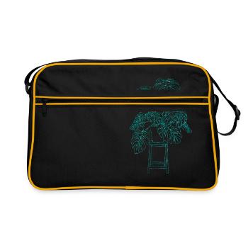 Monstera - Sac Retro - noir/or - Devant