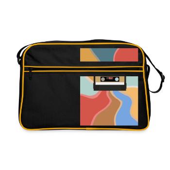Retro cassette - Retro Bag - black/gold - Front