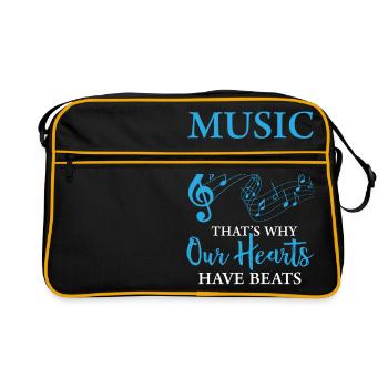 La musique est la vie - Sac Retro - noir/or - Devant