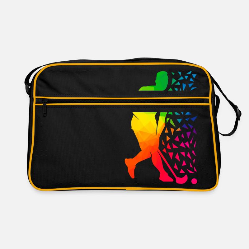 Floorball - Retro Tasche - Schwarz/Gold