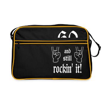 60 and still rockin it 60th birthday 1959 - Retro Bag - black/gold - Front