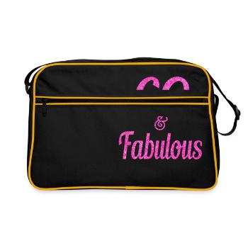 60th birthday 60 and Fabulous 1959 - Retro Bag - black/gold - Front
