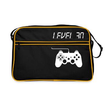 Level 30 Complete Shirt For Gamer - Retro Bag - black/gold - Front