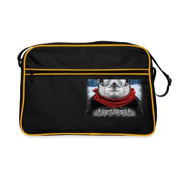 ski panda - Retro Bag - black/gold - Front