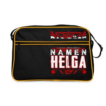HELGA - Böse - Retro Tasche - Schwarz/Gold - Vorne