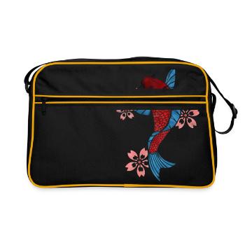 Carpe koi - Sac Retro - noir/or - Devant