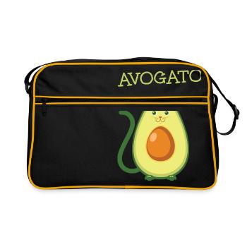 Avogato, Avocado Cat - Sac Retro - noir/or - Devant