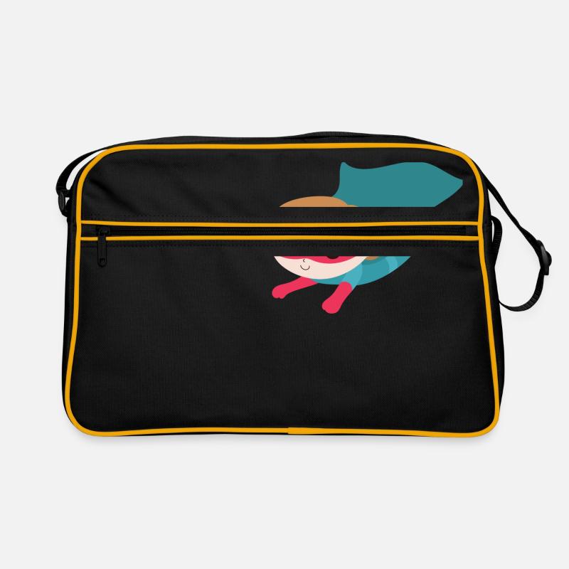 Superheld Mädchen Retro Tasche