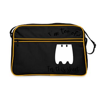 I m too old for this sheet Black - Retro Bag - black/gold - Front