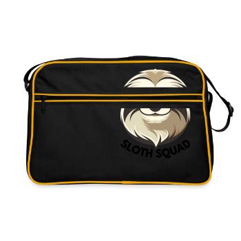 SLOTH SQUAD - Retro Tasche - Schwarz/Gold - Vorne
