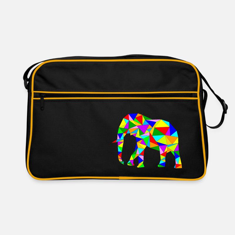 éléphant polygone hétéroclite Sac Retro
