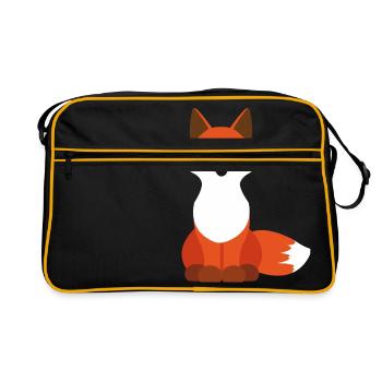 Fuchs - Retro Tasche - Schwarz/Gold - Vorne