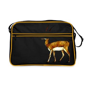 Antilope - Retro Tasche - Schwarz/Gold - Vorne