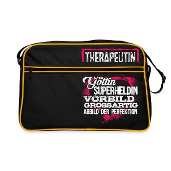 THERAPEUTIN - duden - Retro Tasche - Schwarz/Gold - Vorne