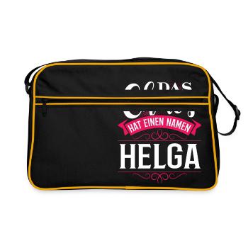 HELGA - Chaos - Retro Tasche - Schwarz/Gold - Vorne