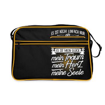 KANGAL - Traum - Retro Tasche - Schwarz/Gold - Vorne