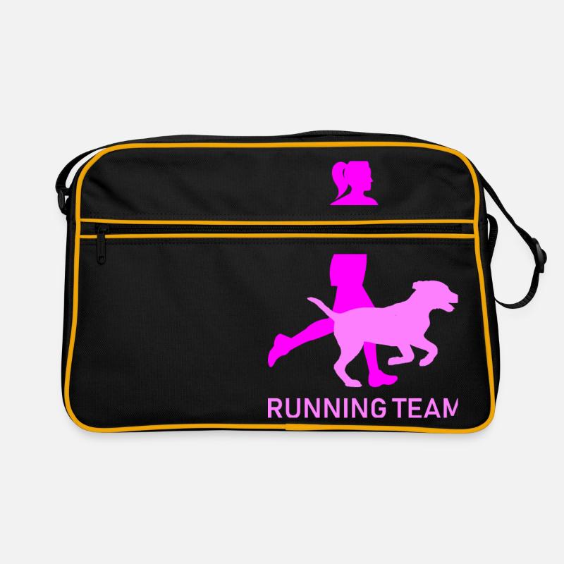 Équipe en cours - Sac Retro - noir/or