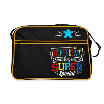 Autisme Autiste ADHD Autisme Asperger Cadeau - Sac Retro - noir/or - Devant