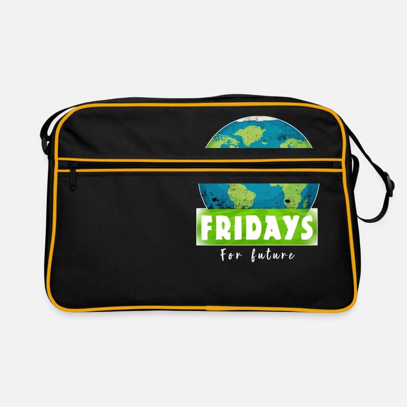 Fridays For Future Stop Klima Co2 Protest Geschenk Retro Tasche